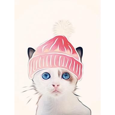 Lámina Gato Invierno