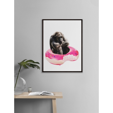 Lámina Gorila en Flotador 2