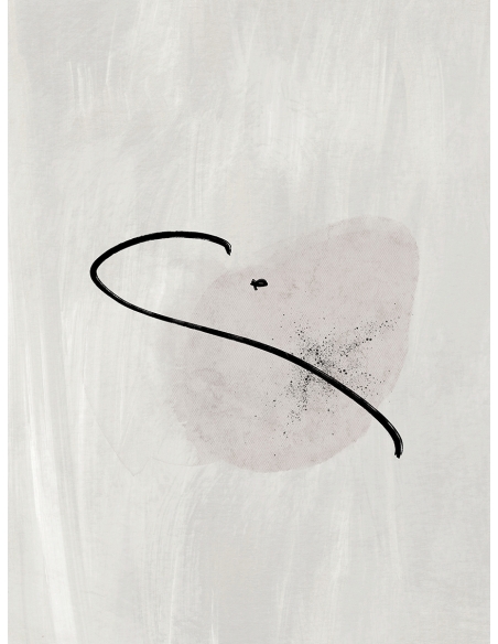 Lámina abstracto línea negra