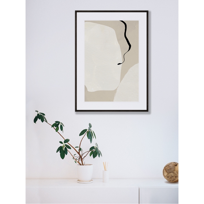 Lámina abstracto línea negra 2