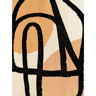 Lámina abstracto beige y negro