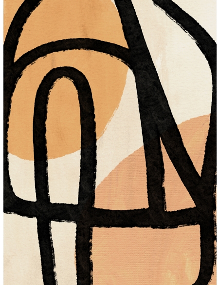 Lámina abstracto beige y negro