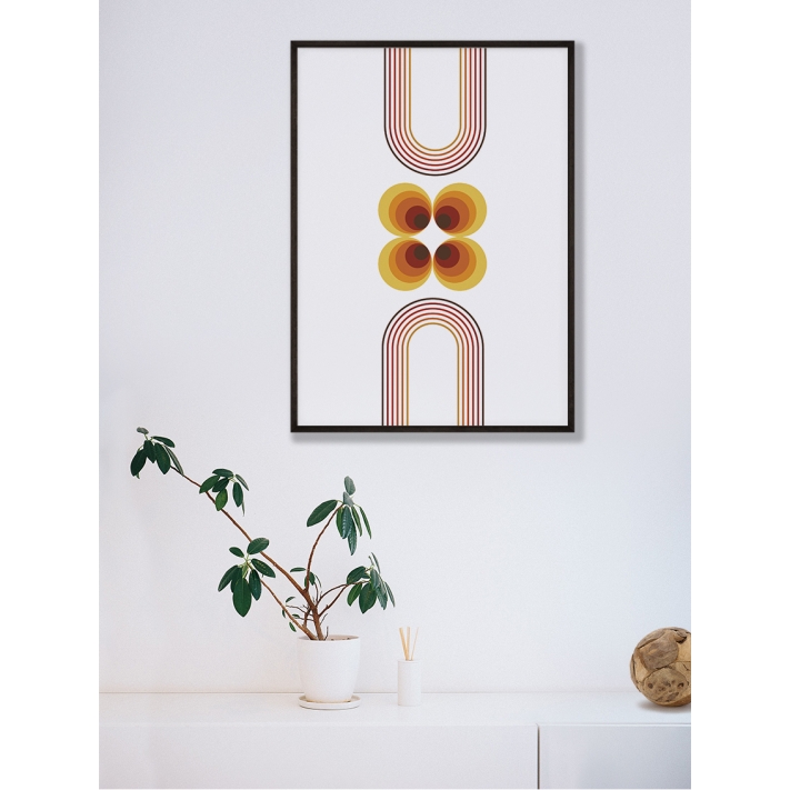 Lámina Abstracto Geométrico Curvas