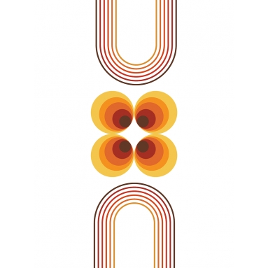 Lámina Abstracto Geométrico Curvas