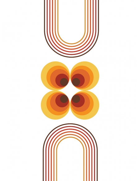 Lámina Abstracto Geométrico Curvas