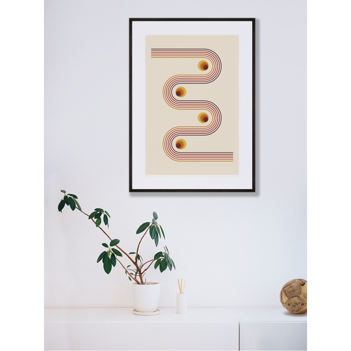 Lámina Abstracto Geométrico Curvas 2