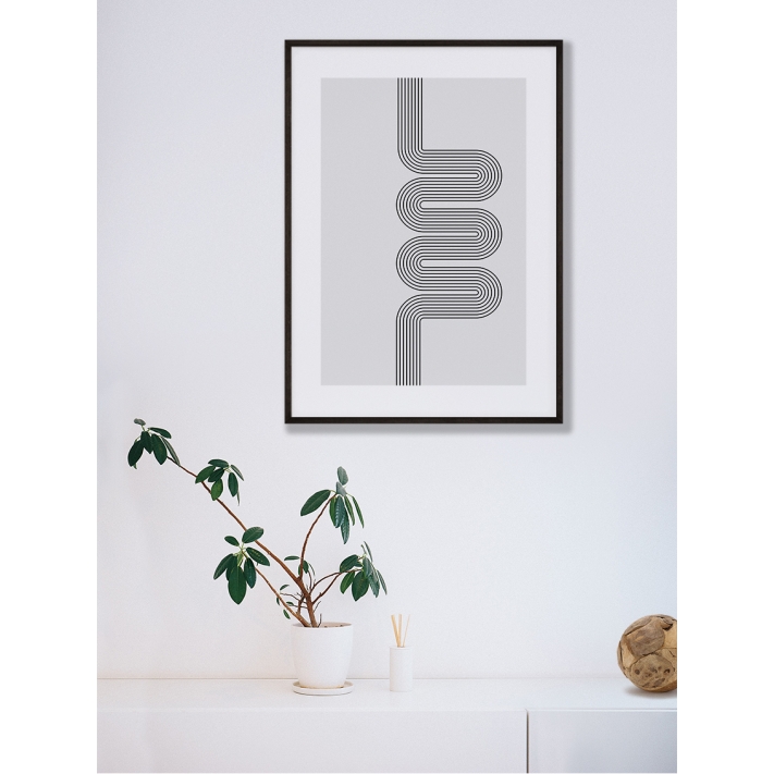 Lámina Abstracto Geométrico Curvas 3