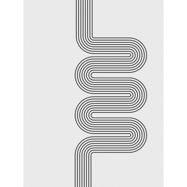 Lámina Abstracto Geométrico Curvas 3