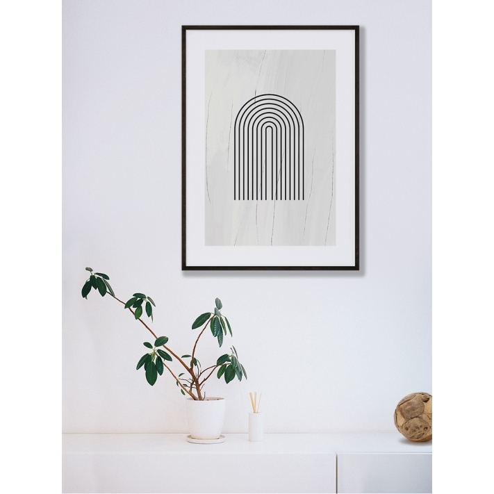 Lámina Abstracto Geométrico Curvas 4