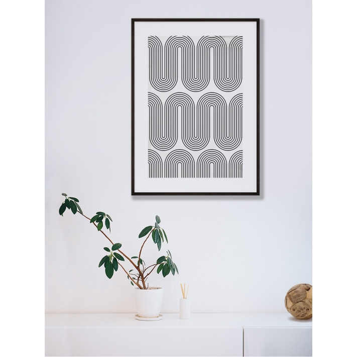 Lámina Abstracto Geométrico Curvas 5