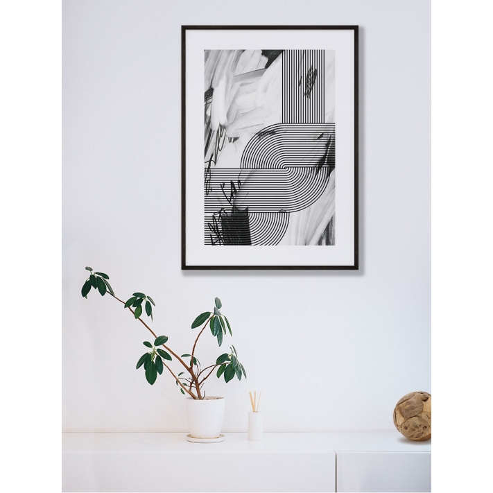 Lámina Abstracto Geométrico Curvas 6