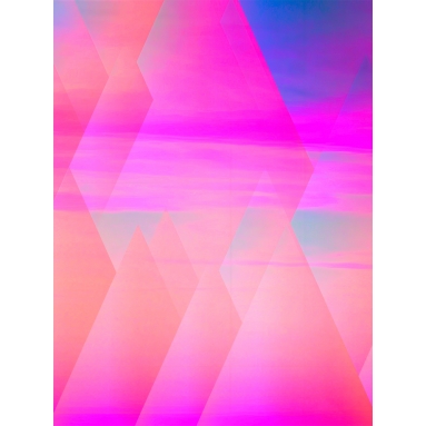 Lámina Abstracto Geométrico Rosa