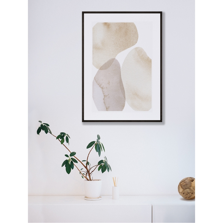 Lámina Abstracto Mancha Beige