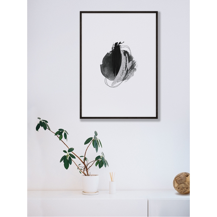 Lámina Abstracto Mancha Negra