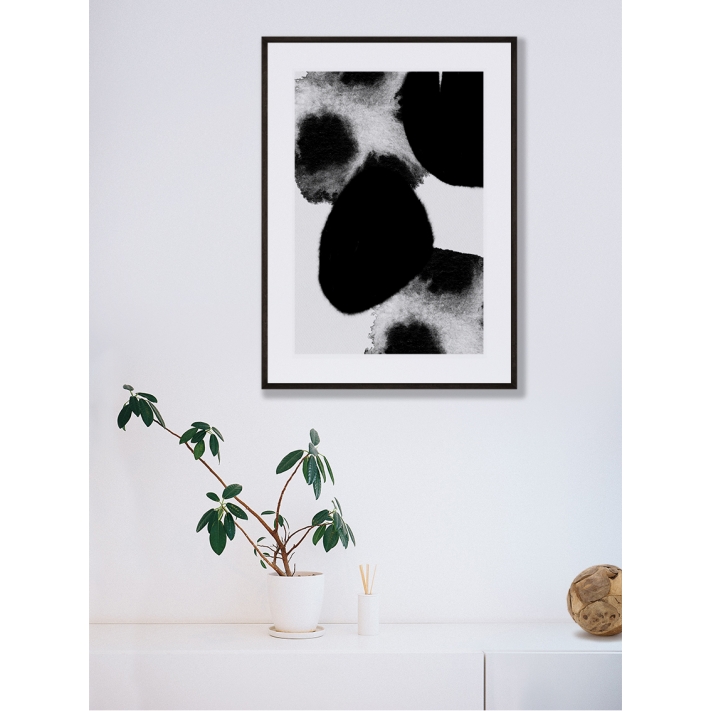 Lámina Abstracto Mancha Negra 2