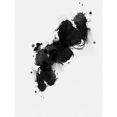 Lámina Abstracto Mancha Negra 6