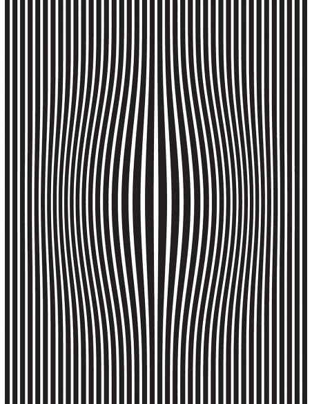 Lámina Abstracto Ondas Blanco y Negro