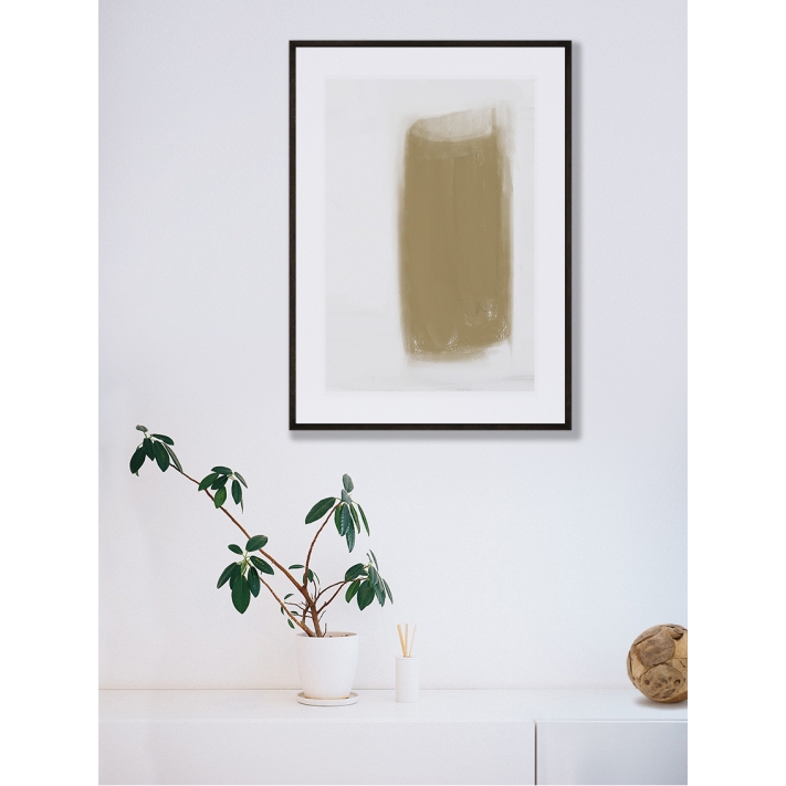 Lámina Abstracto Pincelada Beige 2