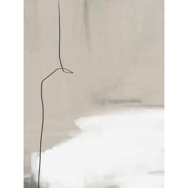 Lámina Abstracto Pincelada Blanca