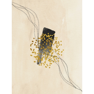Lámina Abstracto Pincelada Negra
