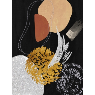 Lámina Abstracto Pincelada Plateada