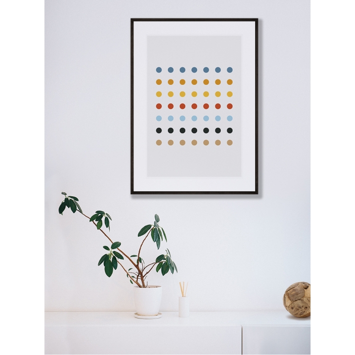 Lámina Abstracto Puntitos Colores