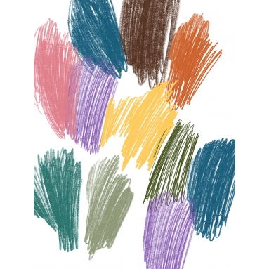 Lámina Abstracto Trazos Colores