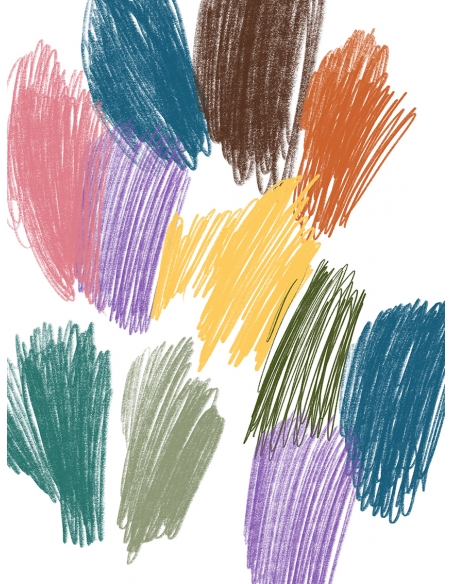 Lámina Abstracto Trazos Colores