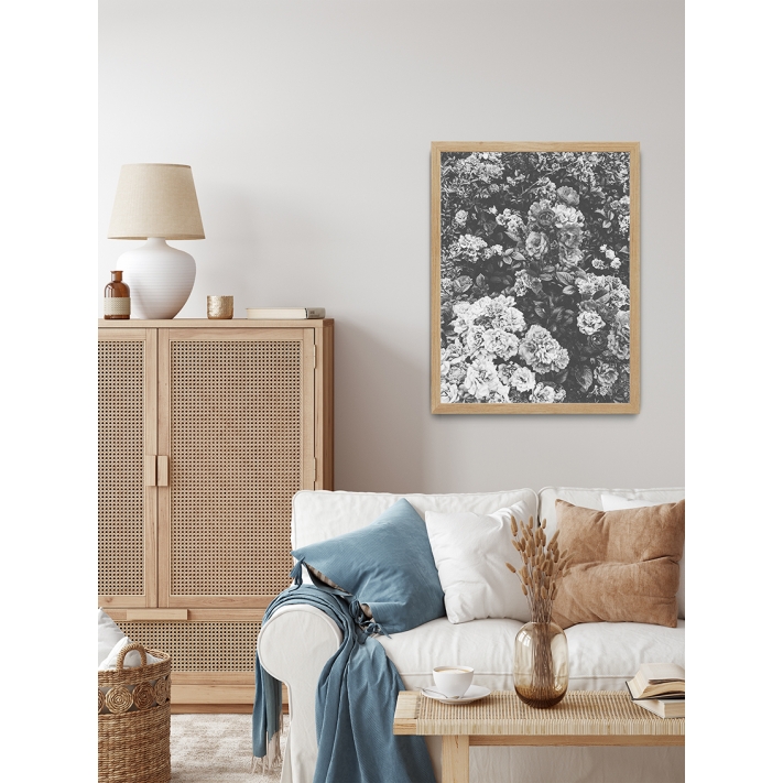 Lámina Flores Blanco y Negro 2