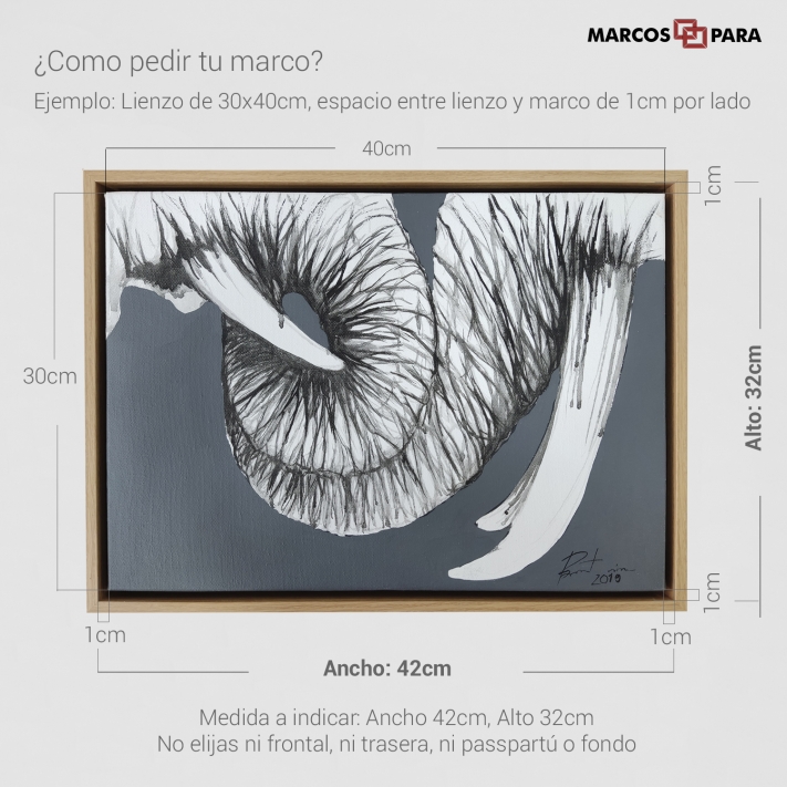 Marco a medida M518 para Lienzo de 2cm