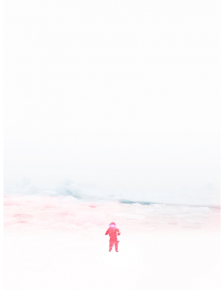 Lámina Astronauta en Iceberg