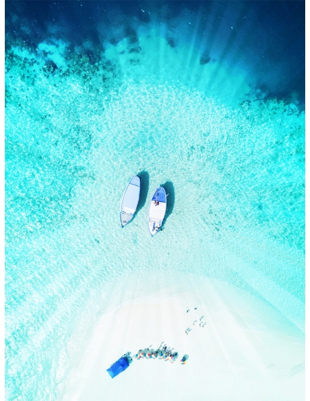 Lámina Barcas en playa