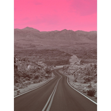 Lámina Carretera rosa