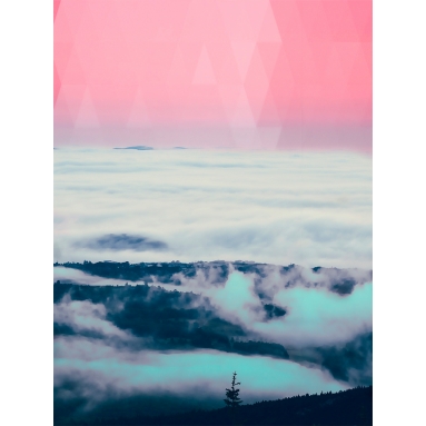 Lámina Montaña con Nubes