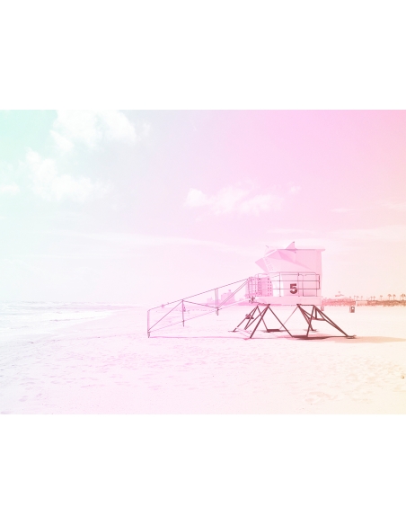 Lámina Playa con Cabaña