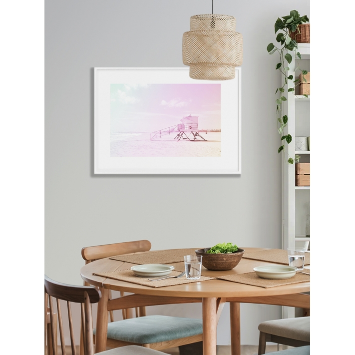 Lámina Playa con Cabaña