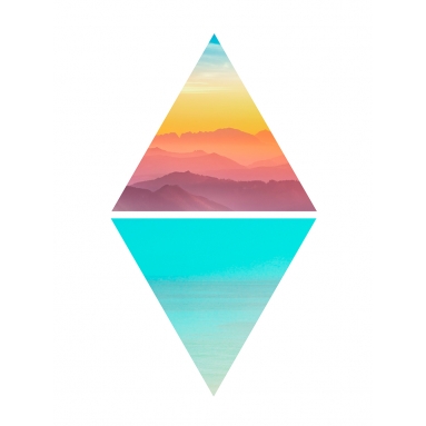 Lámina Puesta de Sol Rombo