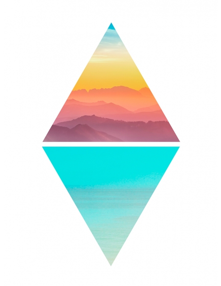 Lámina Puesta de Sol Rombo