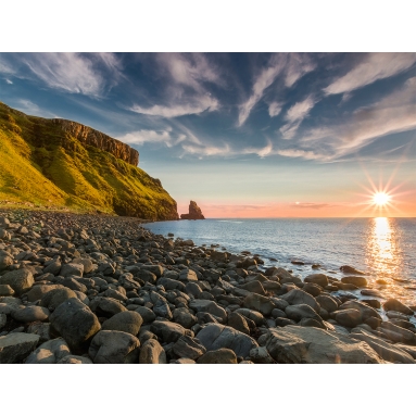 Lámina Sol en Acantilado