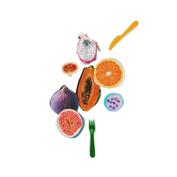 Lámina Collage frutas