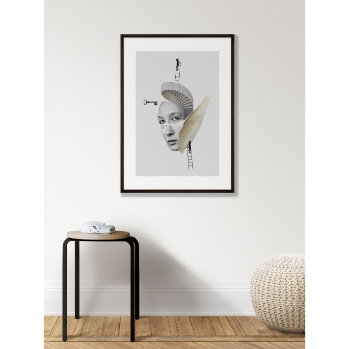 Lámina Collage Chica Alas Lámina Collage Chica Alas