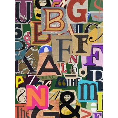 Lámina Collage Letras amontonadas