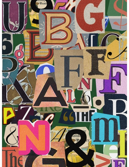 Lámina Collage Letras amontonadas Lámina Collage Letras amontonadas