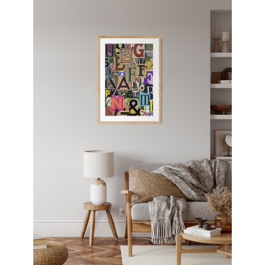 Lámina Collage Letras amontonadas 2