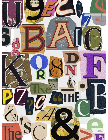 Lámina Collage Letras y números Lámina Collage Letras y números