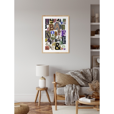 Lámina Collage Letras y números 2