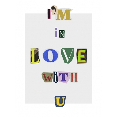 Lámina Collage Love