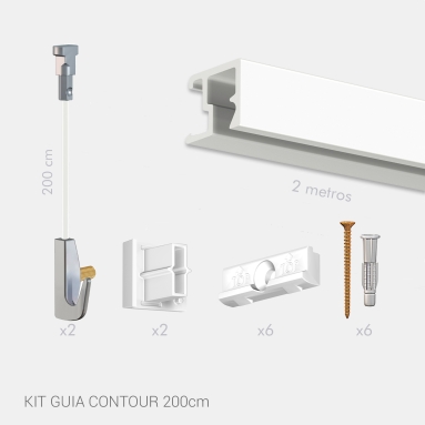 KIT GUIA PARED CONTOUR 2 Metros Twister + Gancho 7Kg