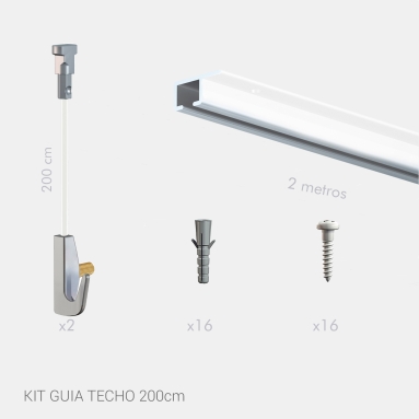 KIT GUIA TECHO 2 Metros Twister + Gancho 7Kg