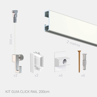 KIT GUIA PARED 2 Metros Twister + Gancho 4Kg
